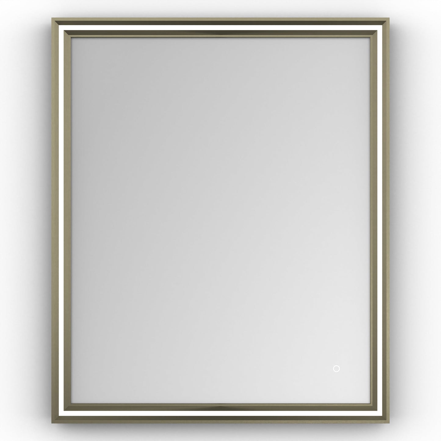 Origins Living Lexington Led Illuminated Mirror 75 Brushed Bronze 750 X 900mm