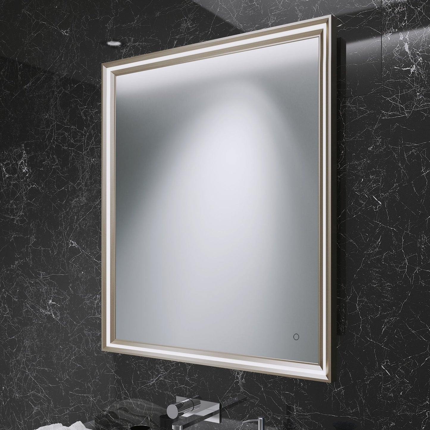 Origins Living Lexington Led Illuminated Mirror 120 Brushed Bronze 1200 X 750mm