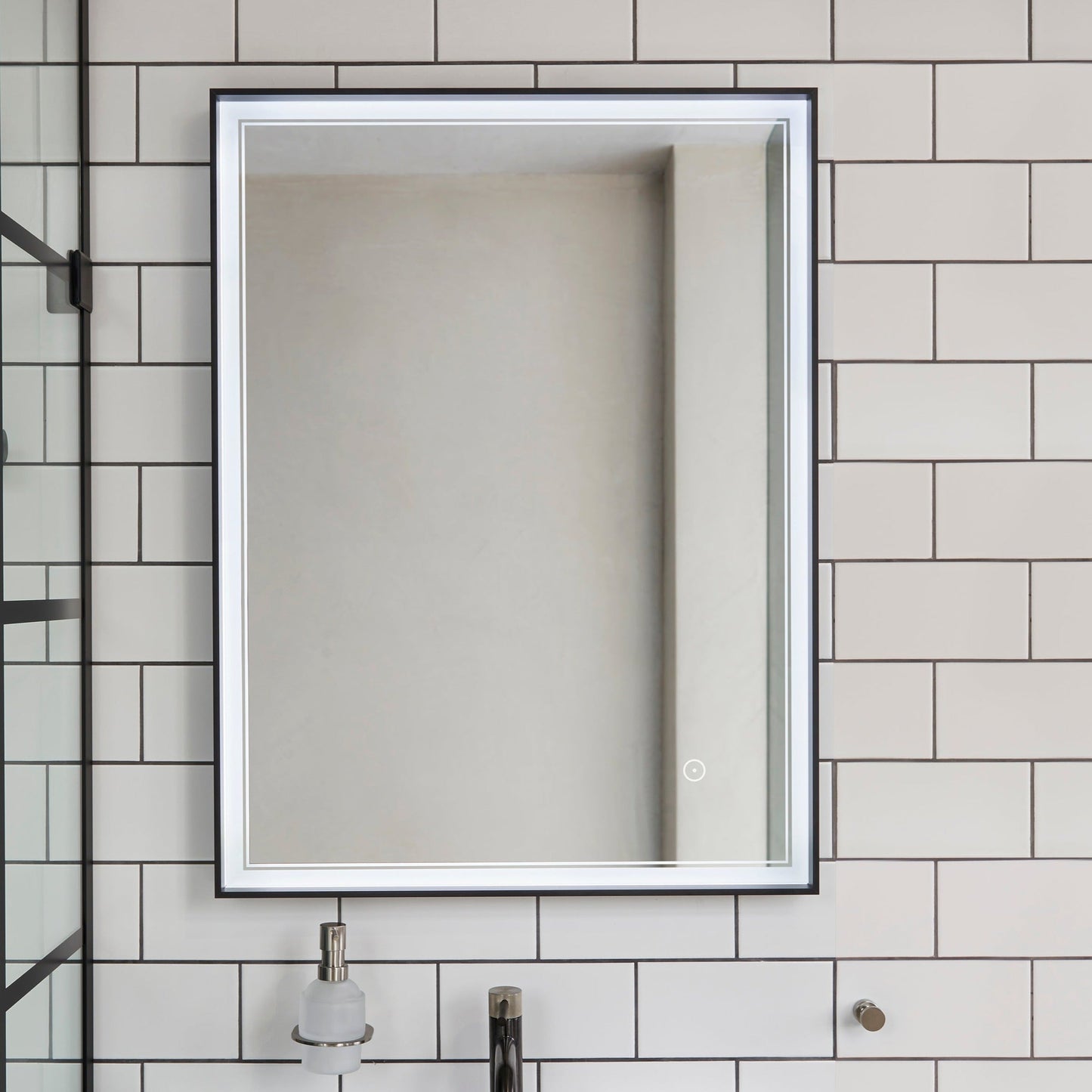 Origins Living Astoria Led Illuminated Mirror 60 60x80cm Matt Black