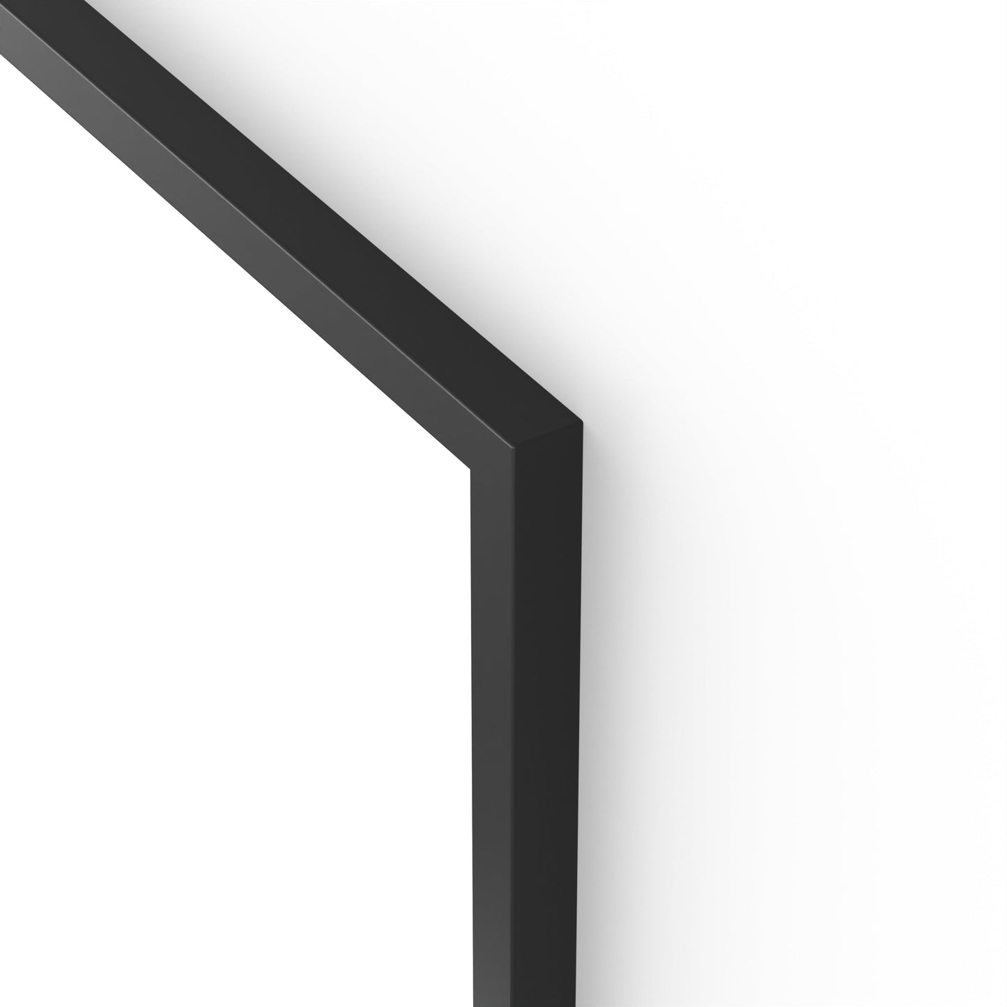 Origins Living Docklands Hexagonal Mirror 50x75cm Matt Black