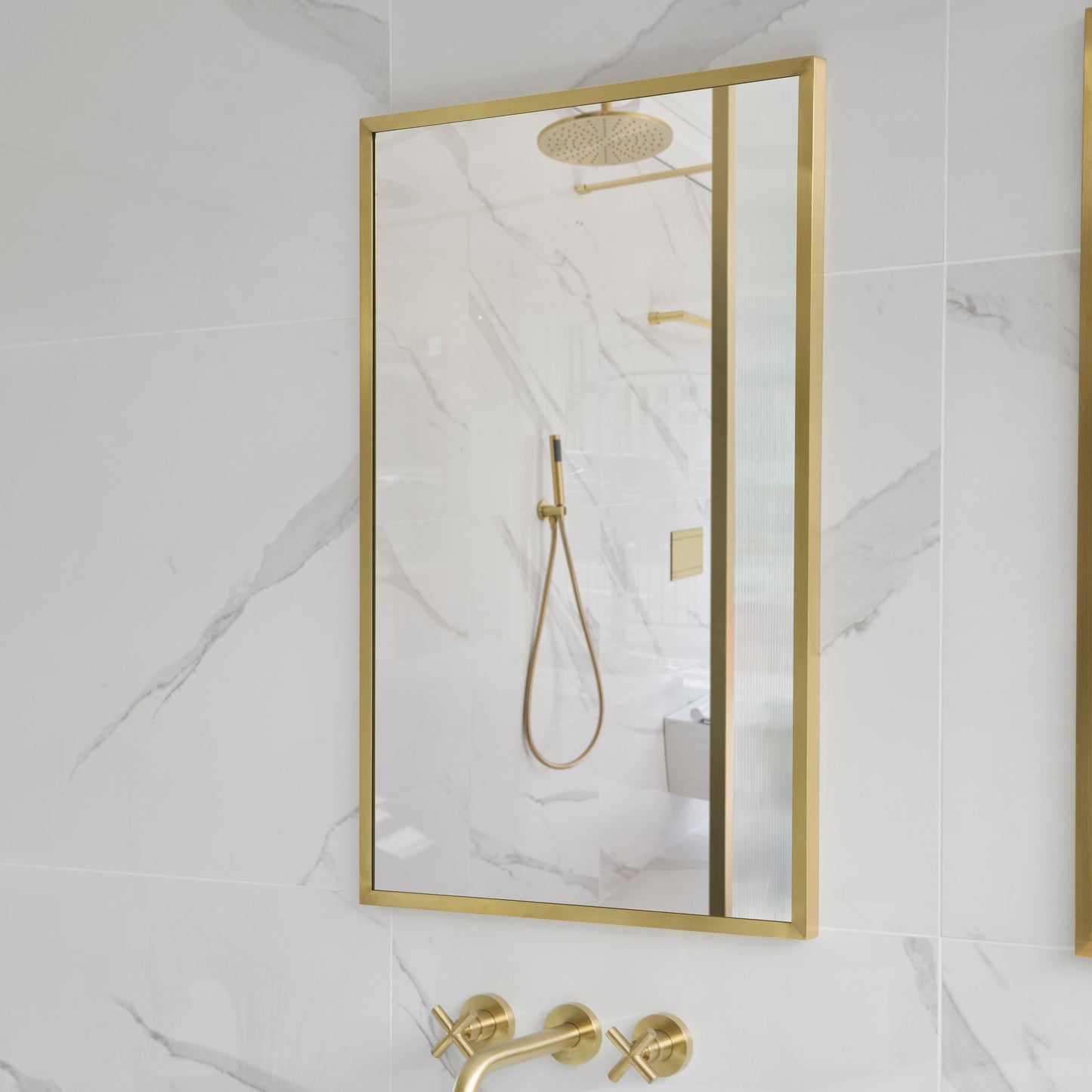 Origins Living Docklands Rectangular Mirror 50x80cm Brushed Brass
