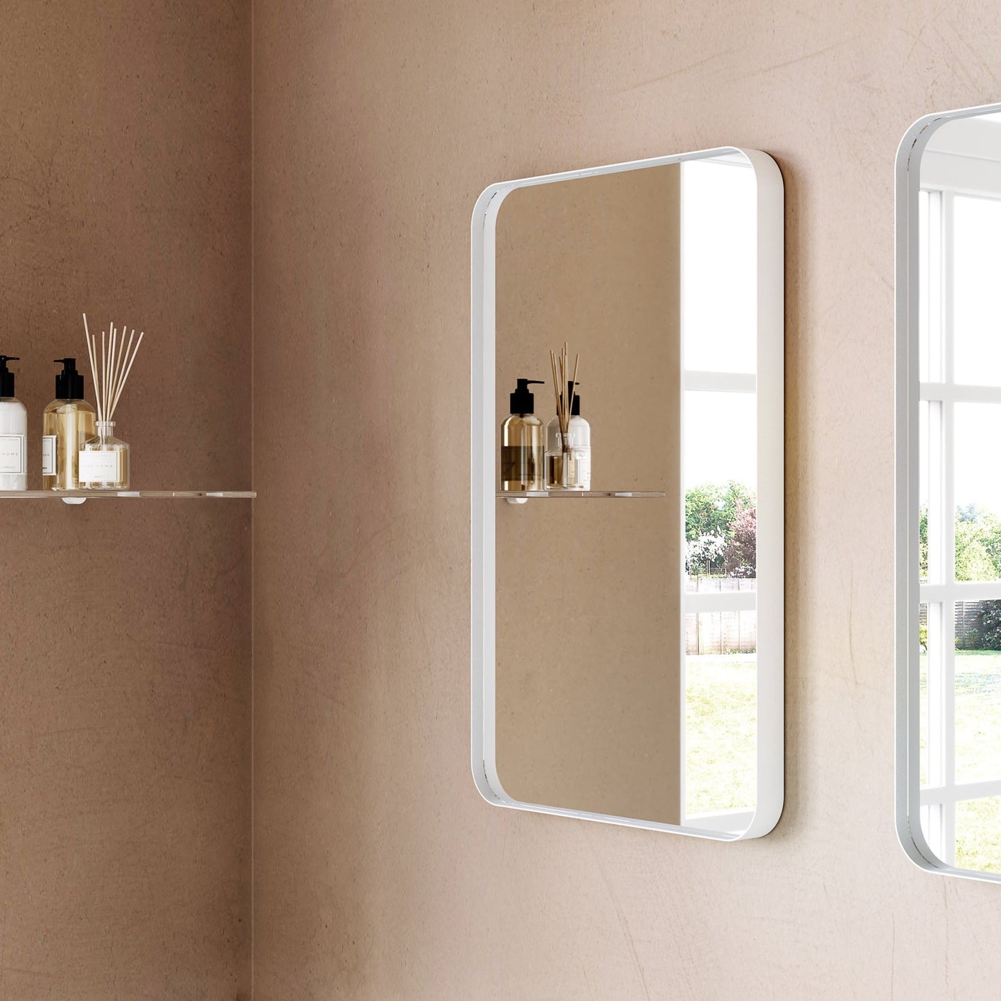 Origins Living City Rectangular Mirror 50x75cm Matt White
