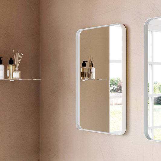 Origins Living City Rectangular Mirror 50x75cm Matt White