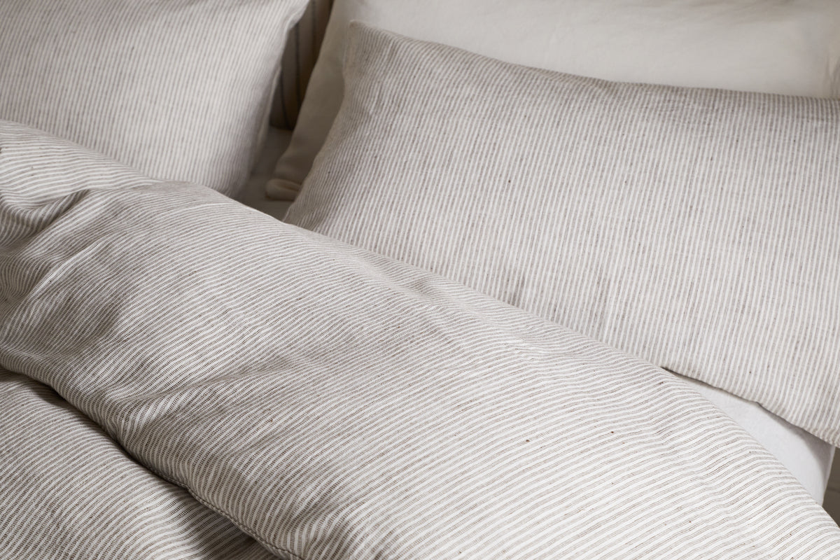 Nkuku Borba Hemp & Cotton Duvet Cover Espresso