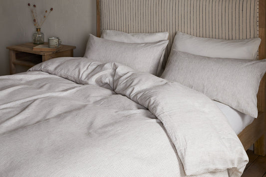 Nkuku Borba Hemp & Cotton Duvet Cover Espresso