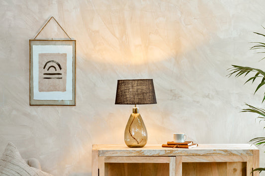 Nkuku Baba Recycled Glass Lamp Green Small Tall