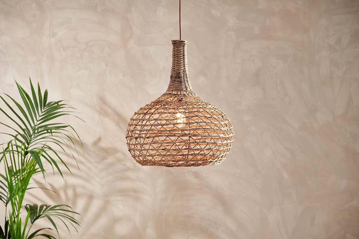 Nkuku Beru Rattan Lampshade Conical Large