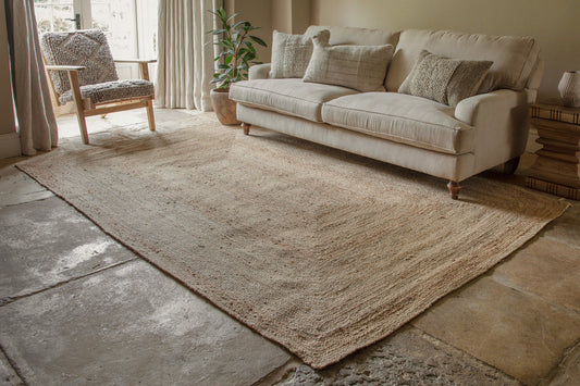 Nkuku Braided Hemp Rug Natural Extra Large