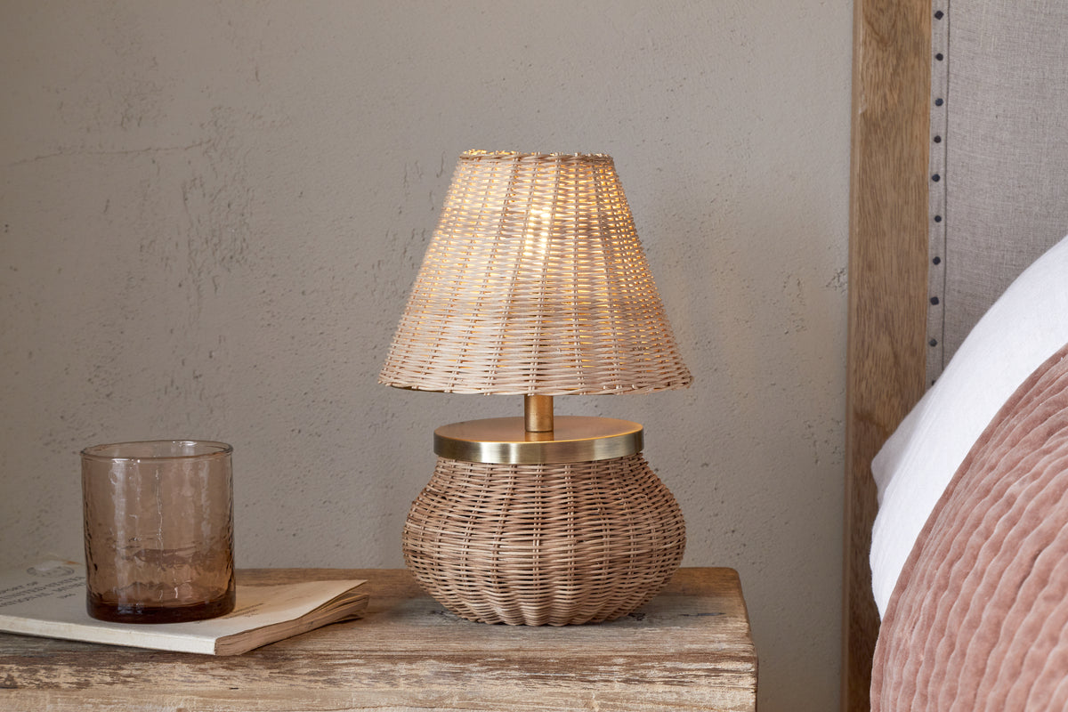 Nkuku Cija Rattan Table Lamp Natural
