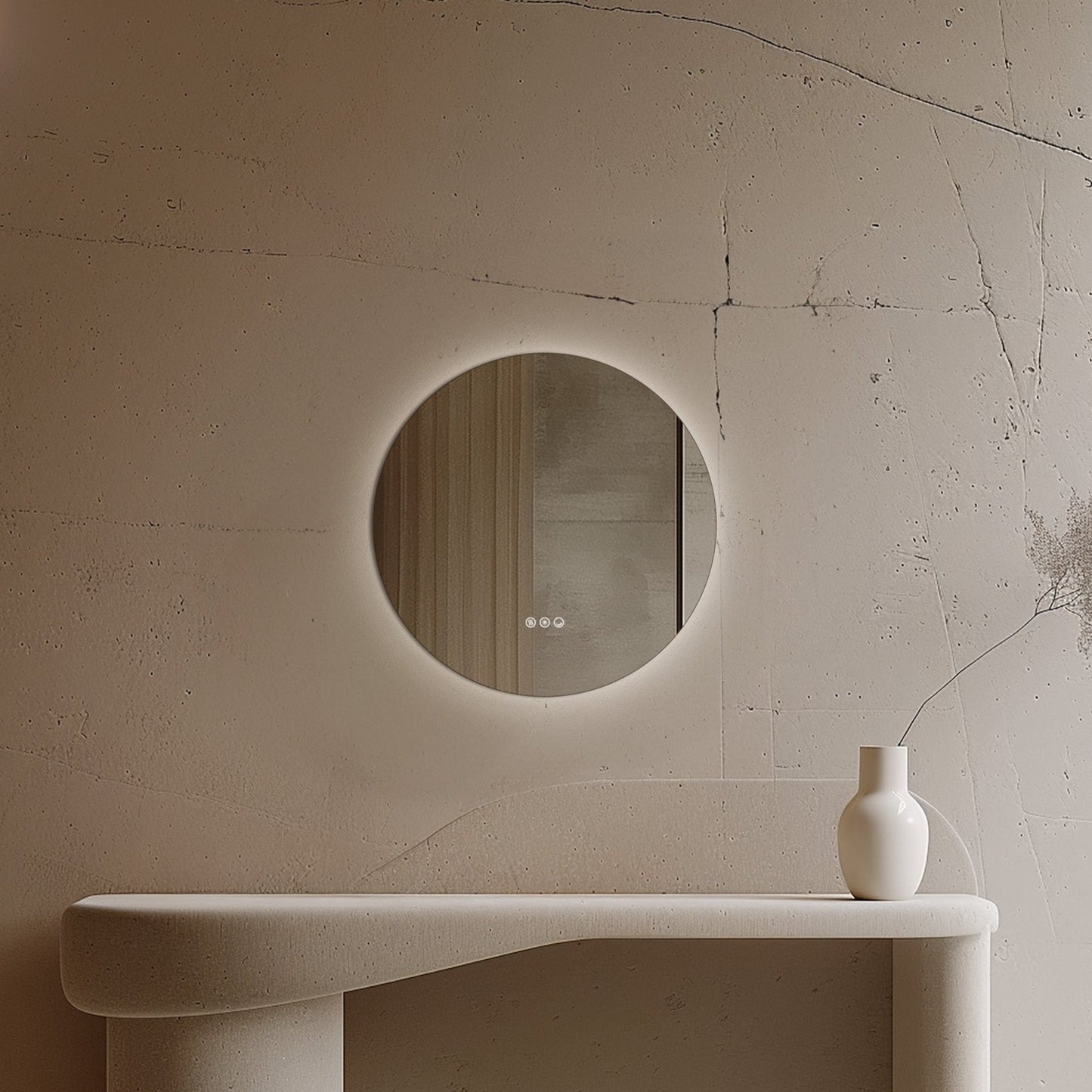 Origins Living Claris Round Illuminated Mirror 60cm