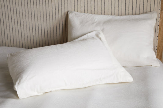 Nkuku Cela Hemp & Cotton Housewife Pillowcases Natural