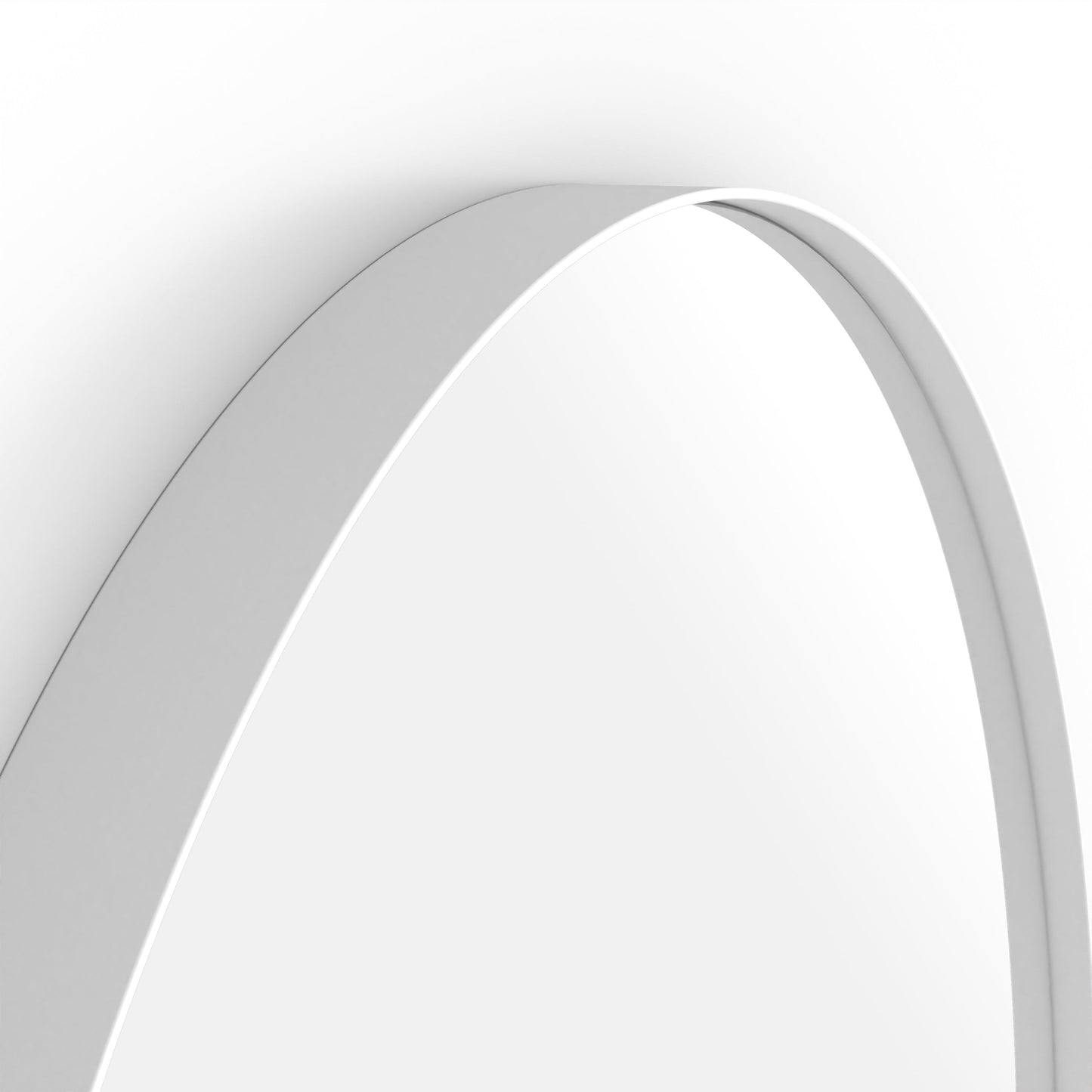 Origins Living City Round Mirror 80cm Matt White
