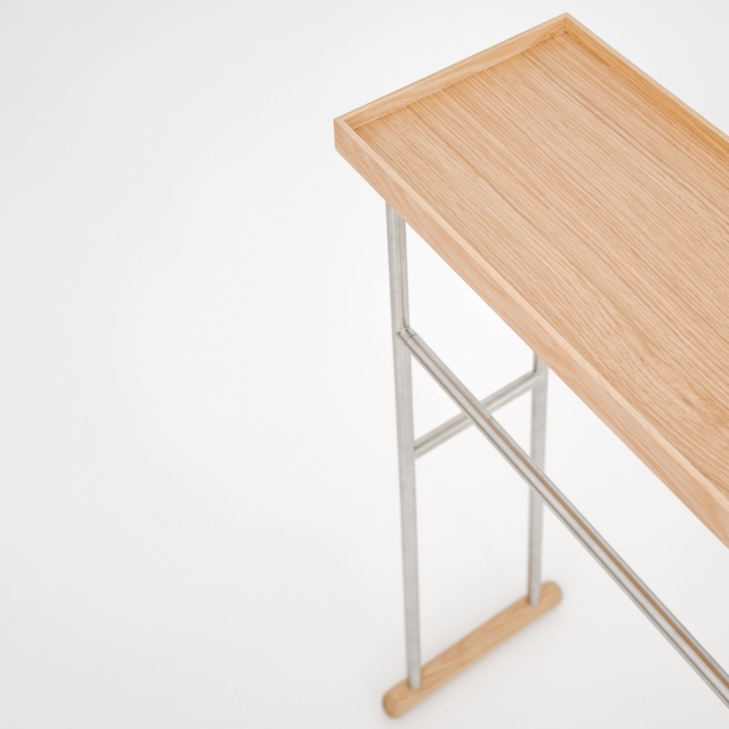Wireworks Caddy Towel Rail Yoku Oak