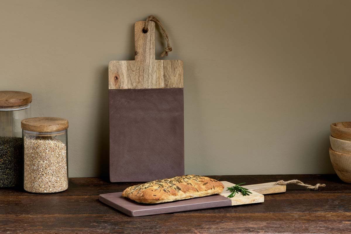 Nkuku Cassia Mango Wood & Stone Board Natural