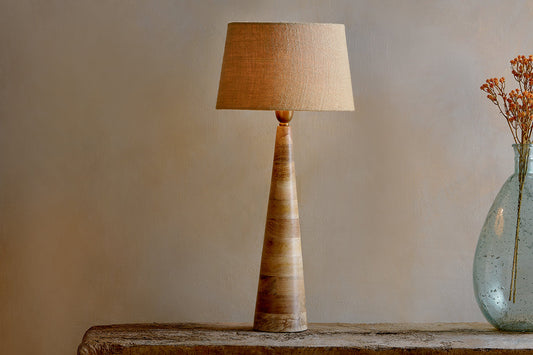 Nkuku Chameli Mango Wood Table Lamp Natural