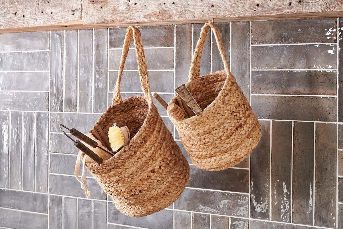 Nkuku Chapad Hemp Wide Wall Hung Basket