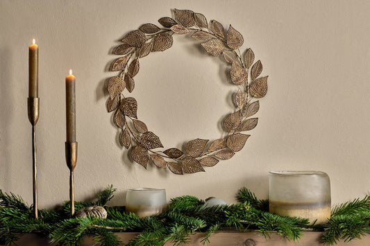 Nkuku Charita Wreath Antique Brass