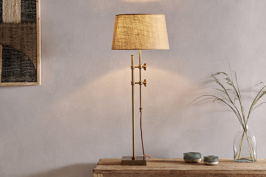 Nkuku Chintala Iron Table Lamp Antique Brass