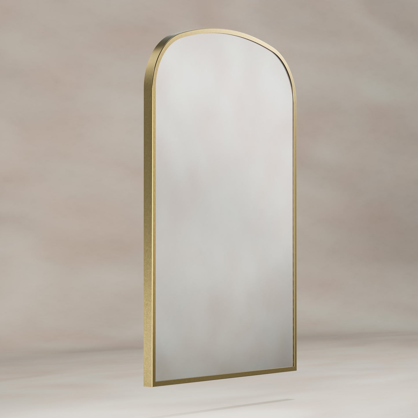 Origins Living Delphine Overmantle Arch Mirror 60 X 90cm Brushed Brass