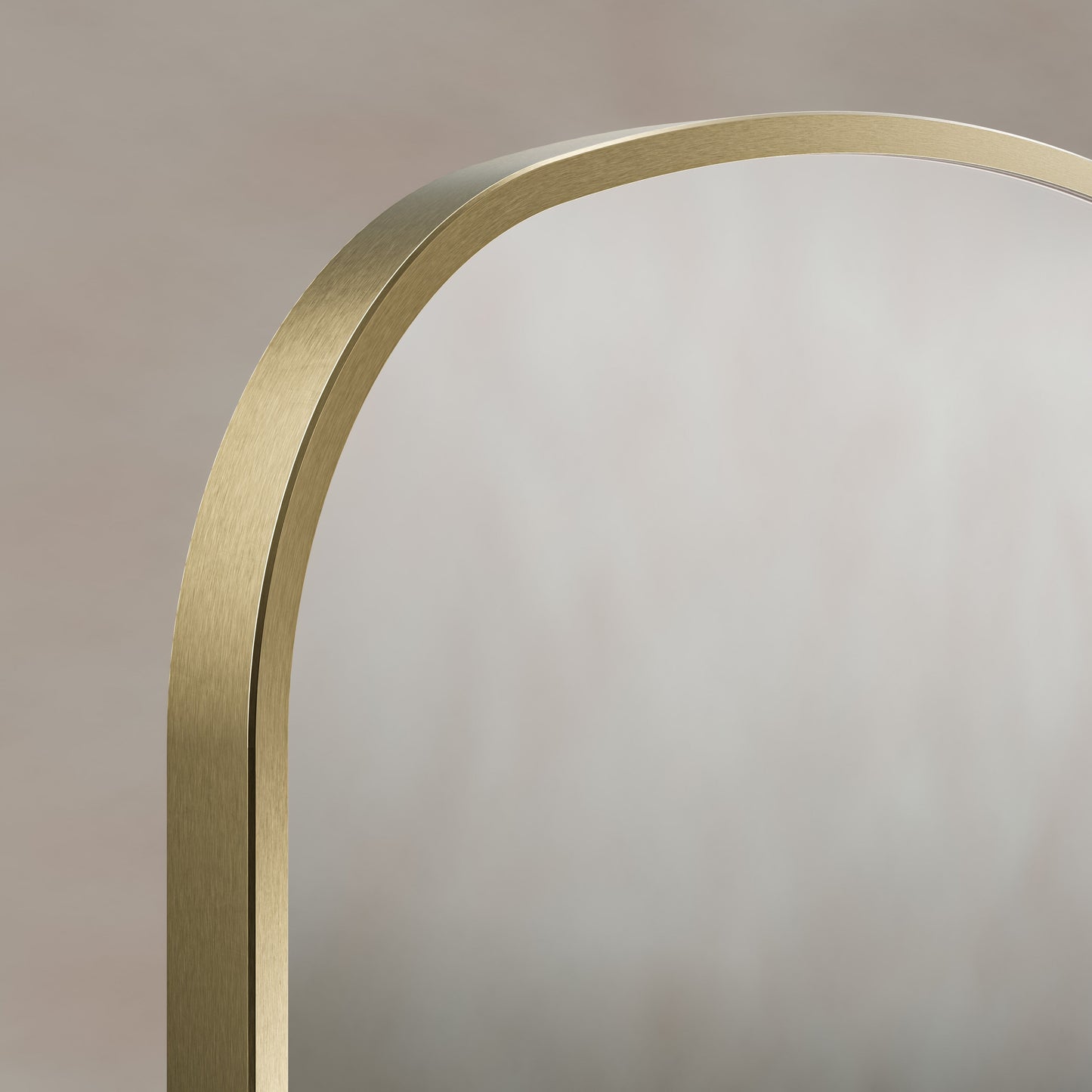 Origins Living Delphine Overmantle Arch Mirror 60 X 90cm Brushed Brass