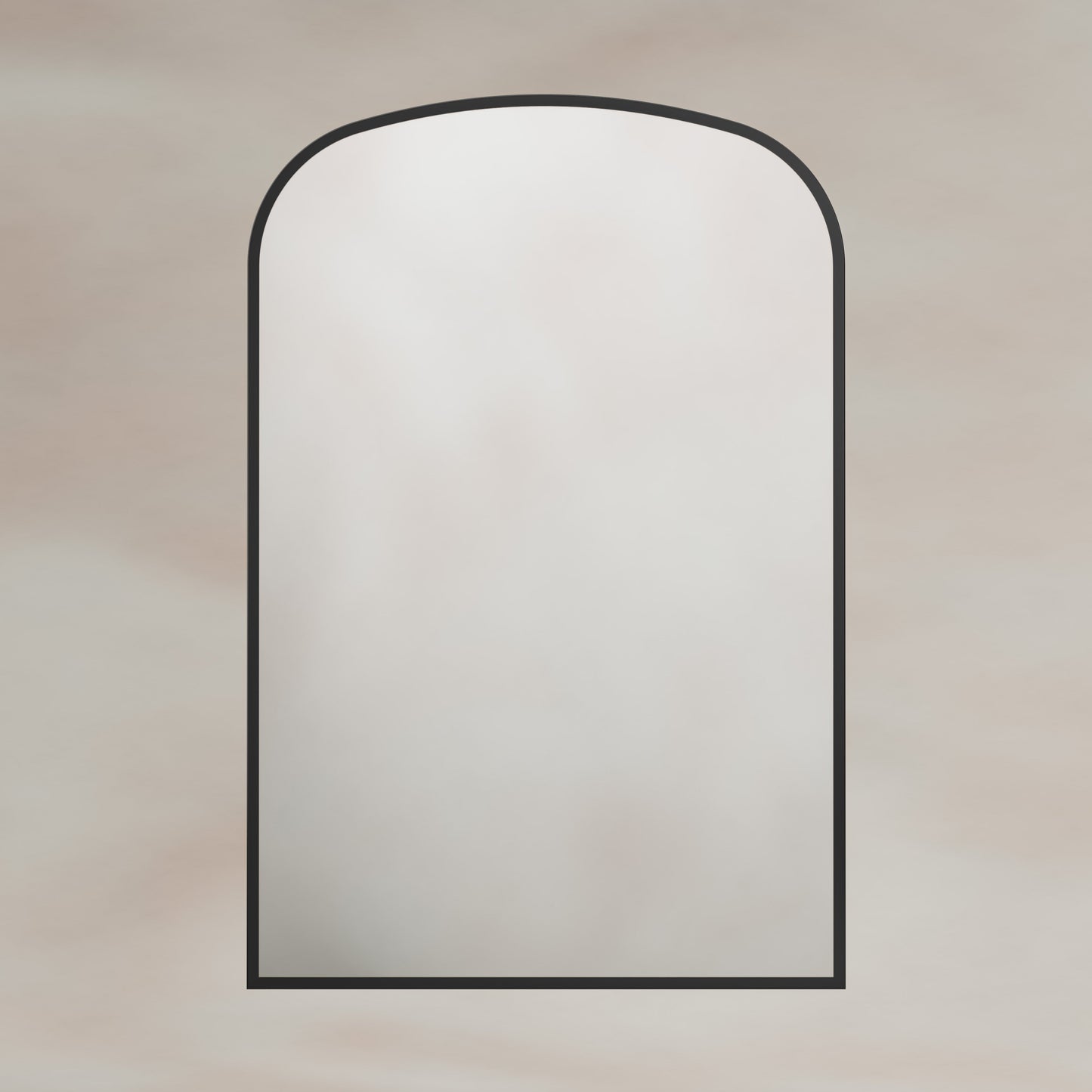 Origins Living Delphine Overmantle Arch Mirror 60 X 90cm Matt Black