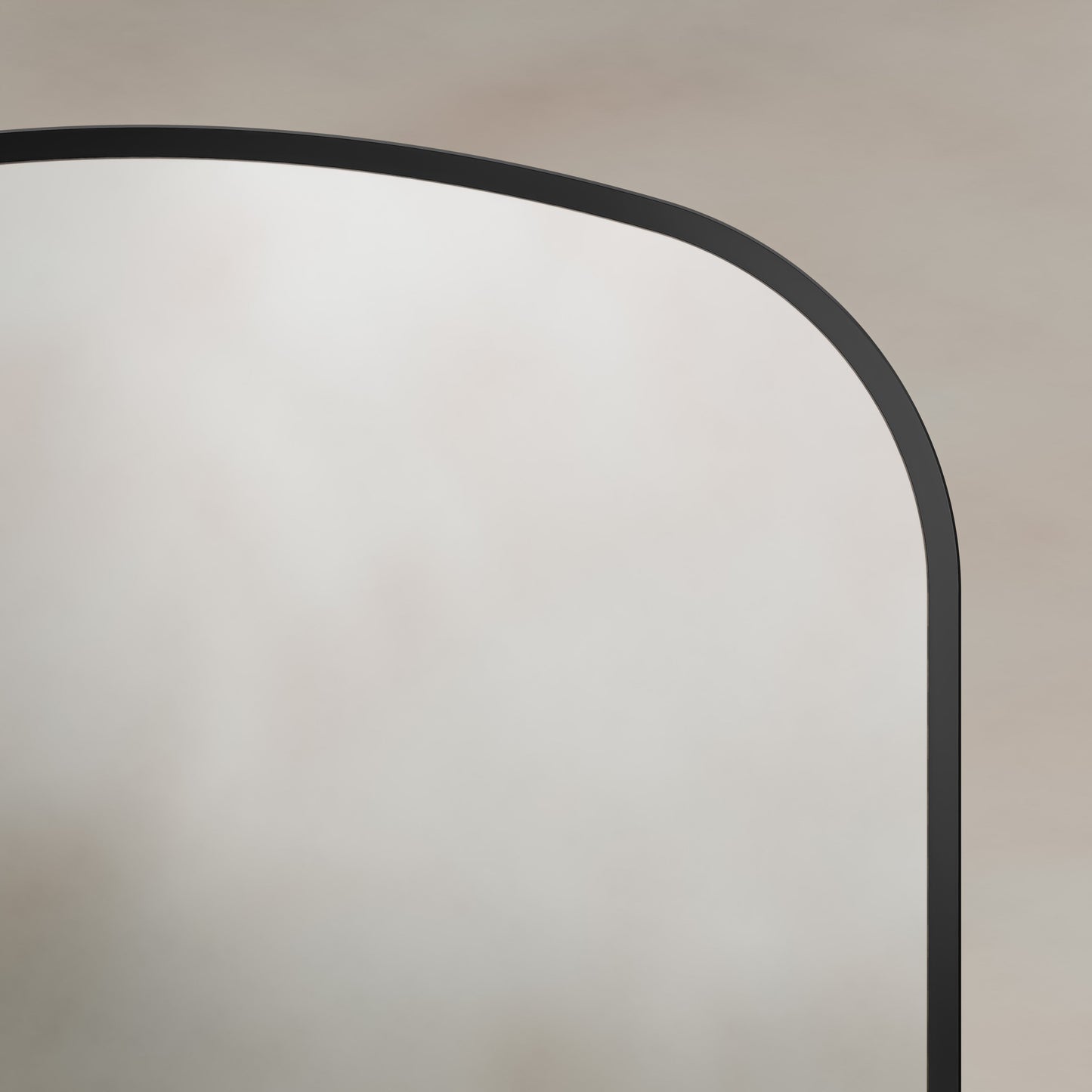 Origins Living Delphine Overmantle Arch Mirror 60 X 90cm Matt Black