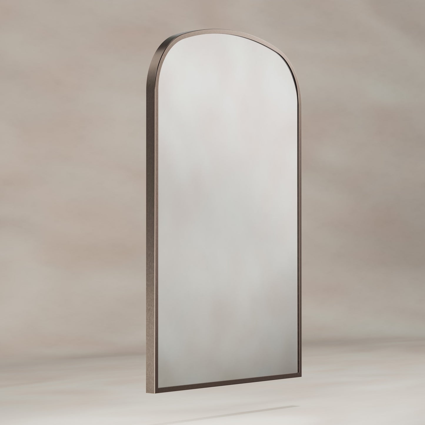 Origins Living Delphine Overmantle Arch Mirror 60 X 90cm Brushed Bronze