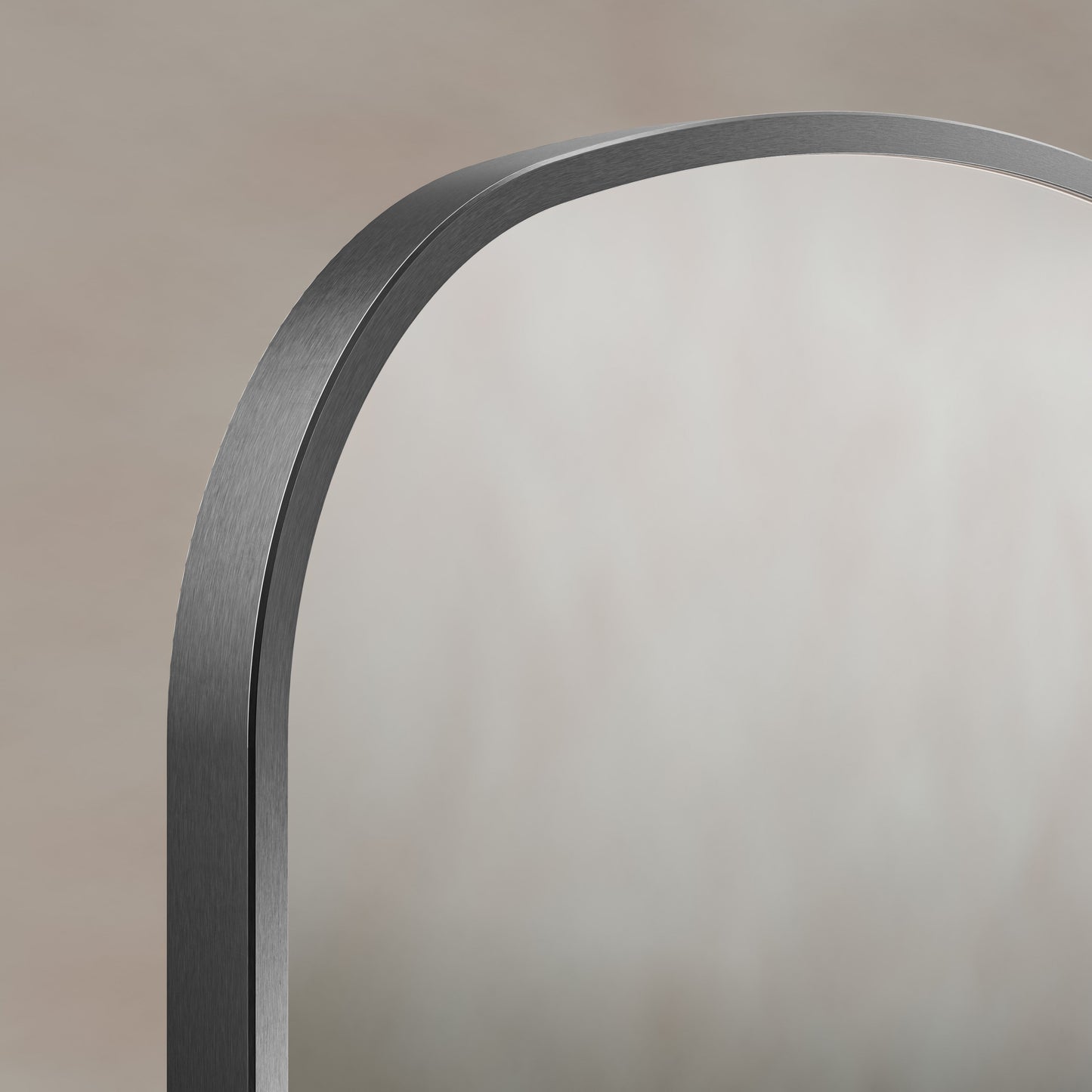 Origins Living Delphine Overmantle Arch Mirror 60 X 90cm Gunmetal
