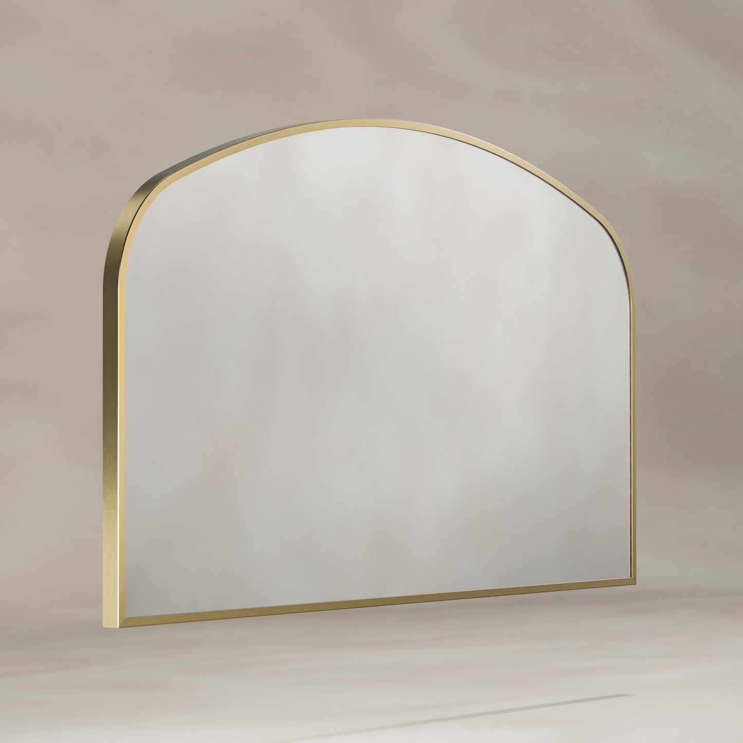 Origins Living Delphine Overmantle Arch Mirror 120 X 70cm Brushed Brass
