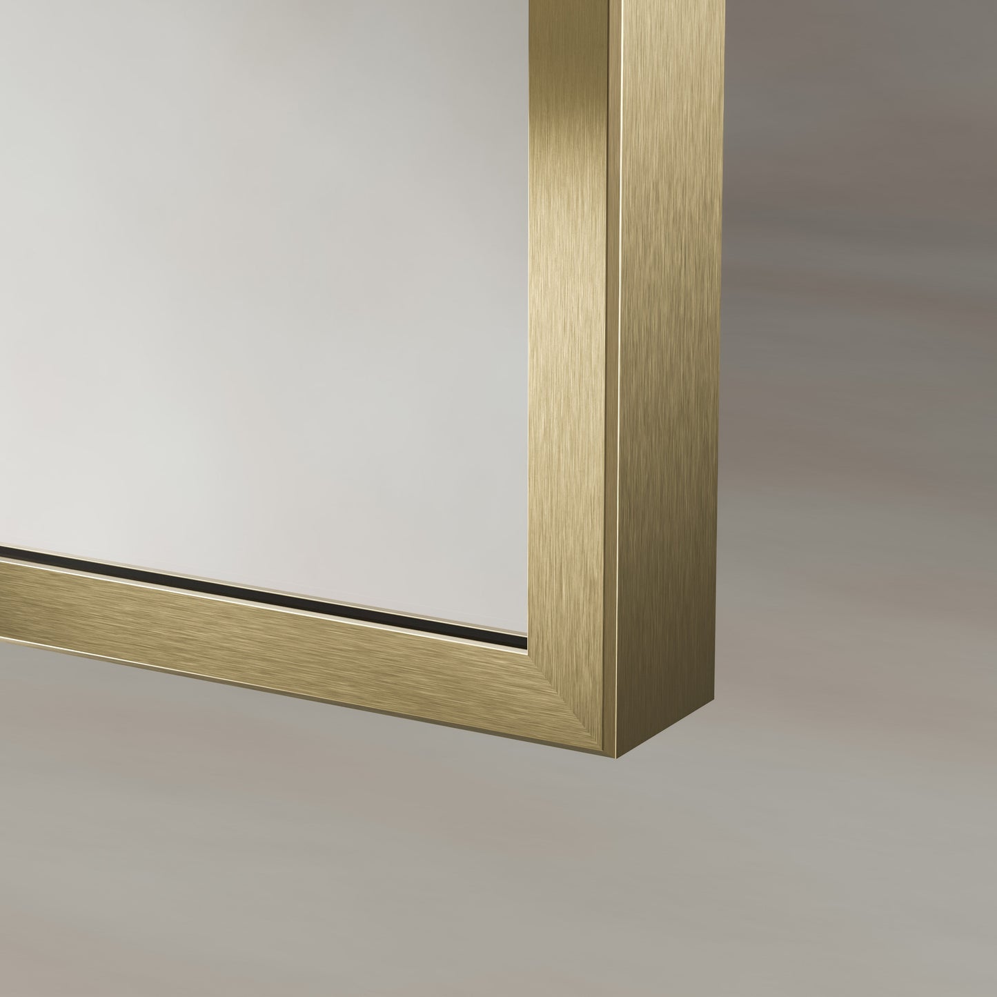 Origins Living Delphine Overmantle Arch Mirror 120 X 70cm Brushed Brass