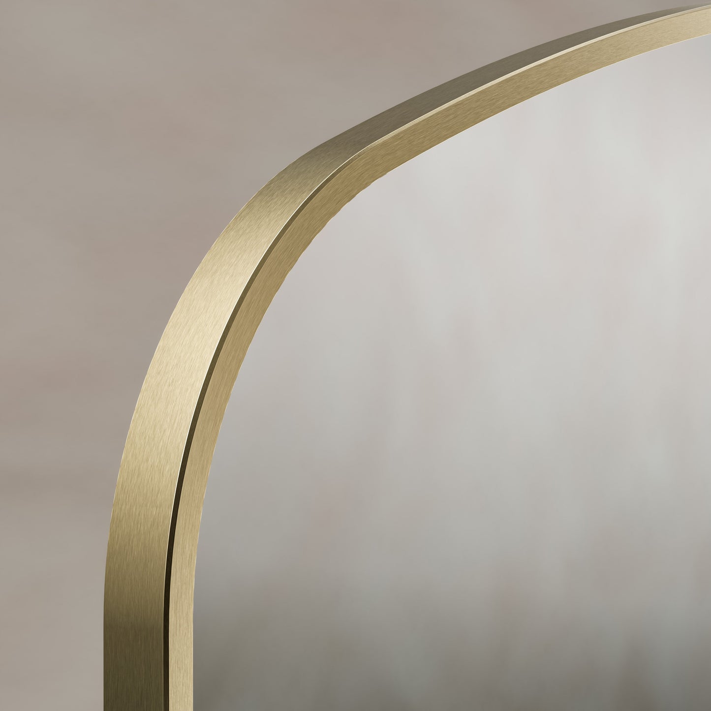 Origins Living Delphine Overmantle Arch Mirror 120 X 70cm Brushed Brass