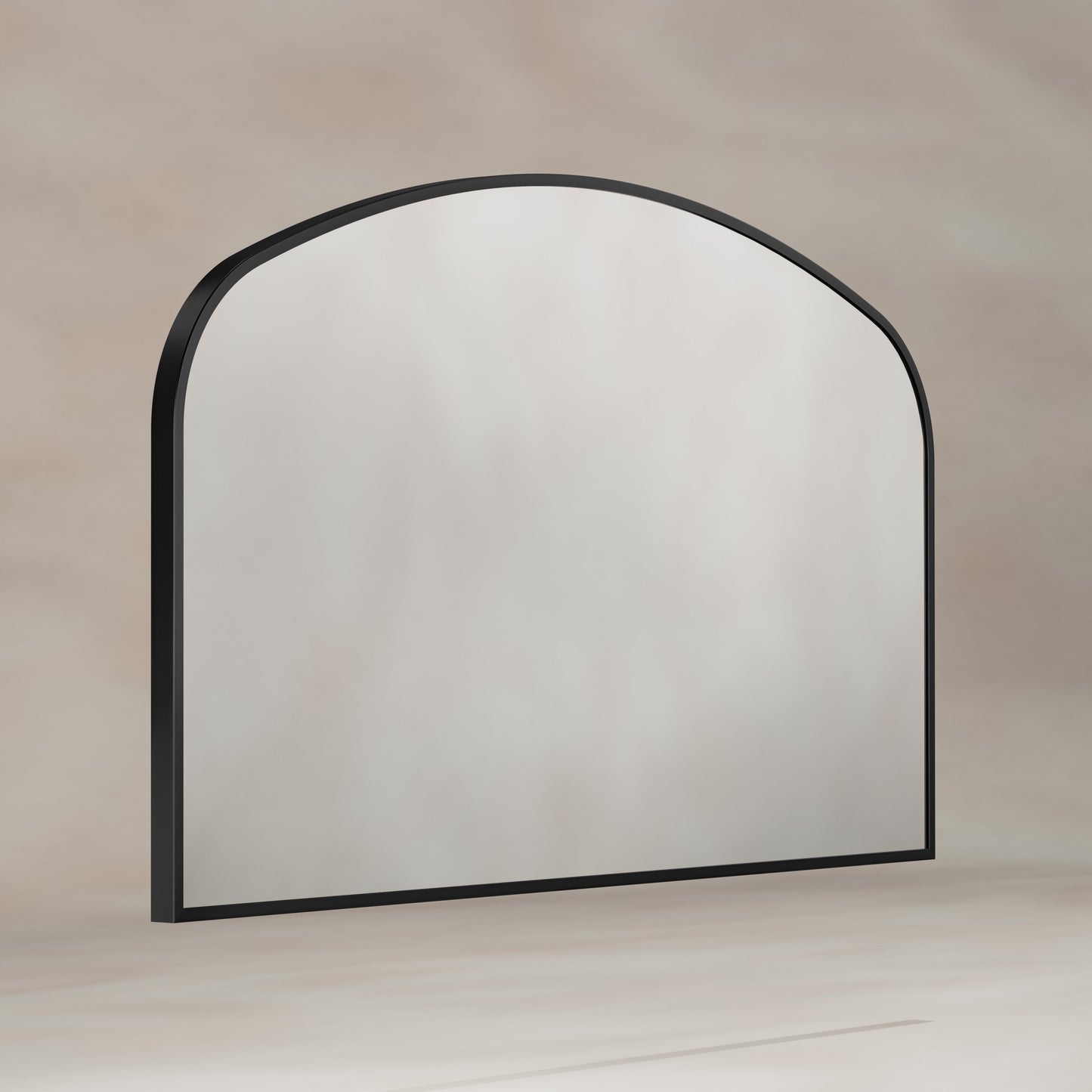 Origins Living Delphine Overmantle Arch Mirror 120 X 70cm Matt Black