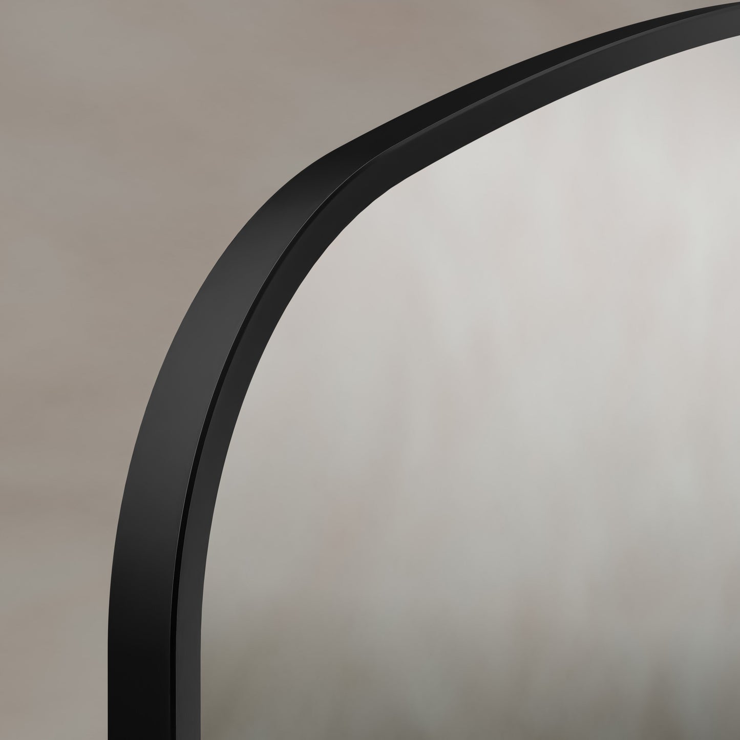 Origins Living Delphine Overmantle Arch Mirror 120 X 70cm Matt Black