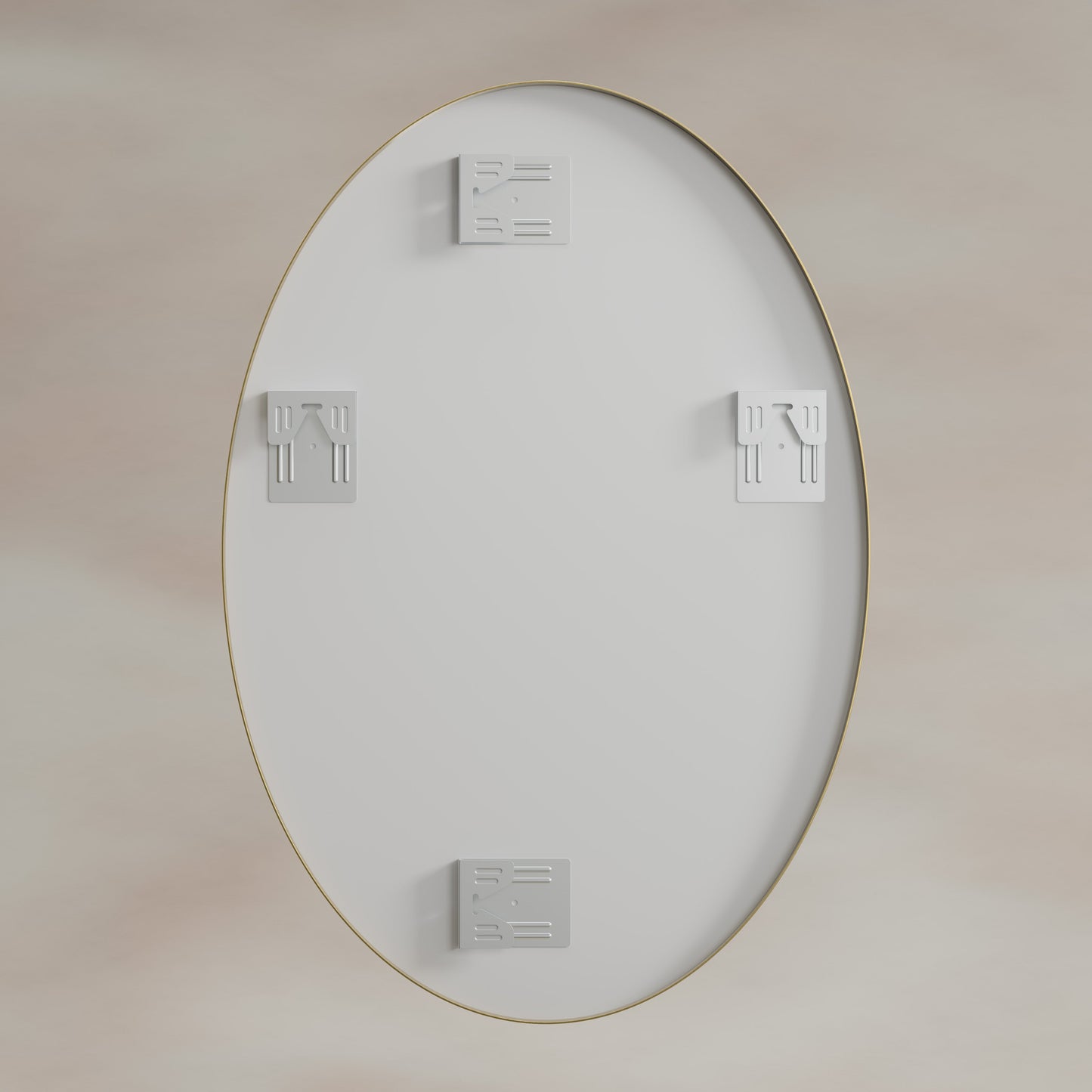 Origins Living Delphine Oval Mirror 55 X 80cm Brushed Brass