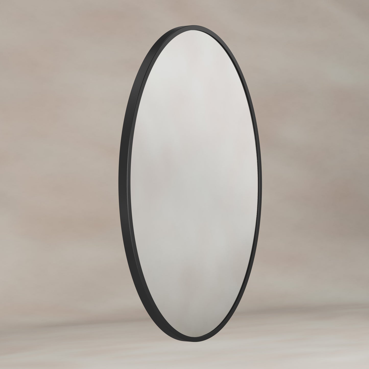 Origins Living Delphine Oval Mirror 55 X 80cm Matt Black
