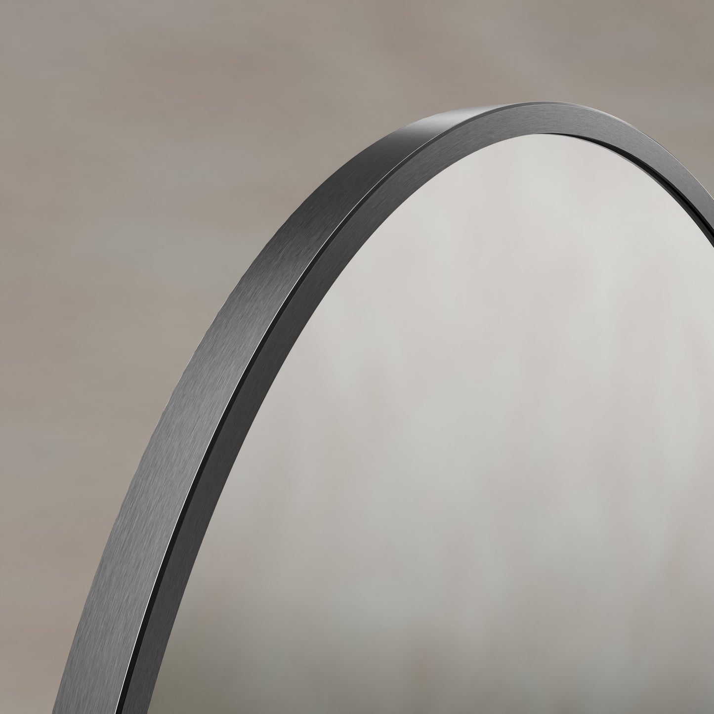 Origins Living Delphine Oval Mirror 55 X 80cm Gunmetal