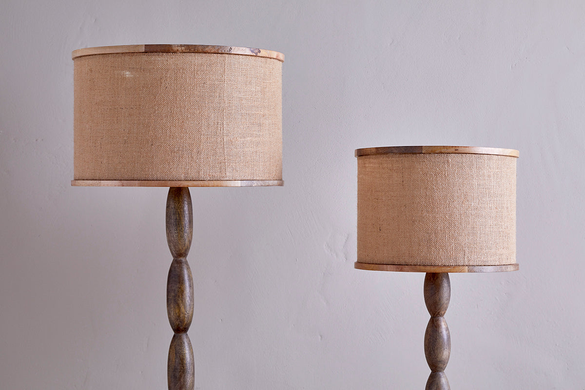 Nkuku Darat Mango Wood & Jute Lampshade Natural