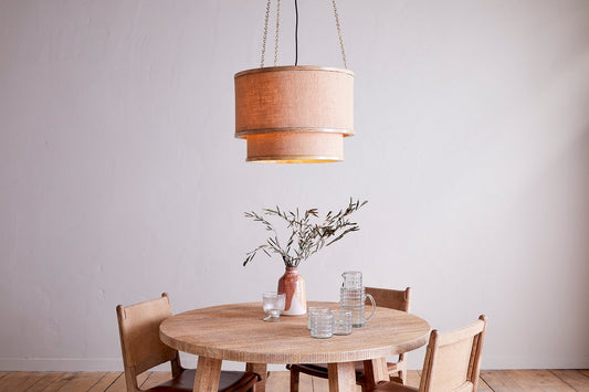 Nkuku Darat Mango Wood & Jute Pendant Natural