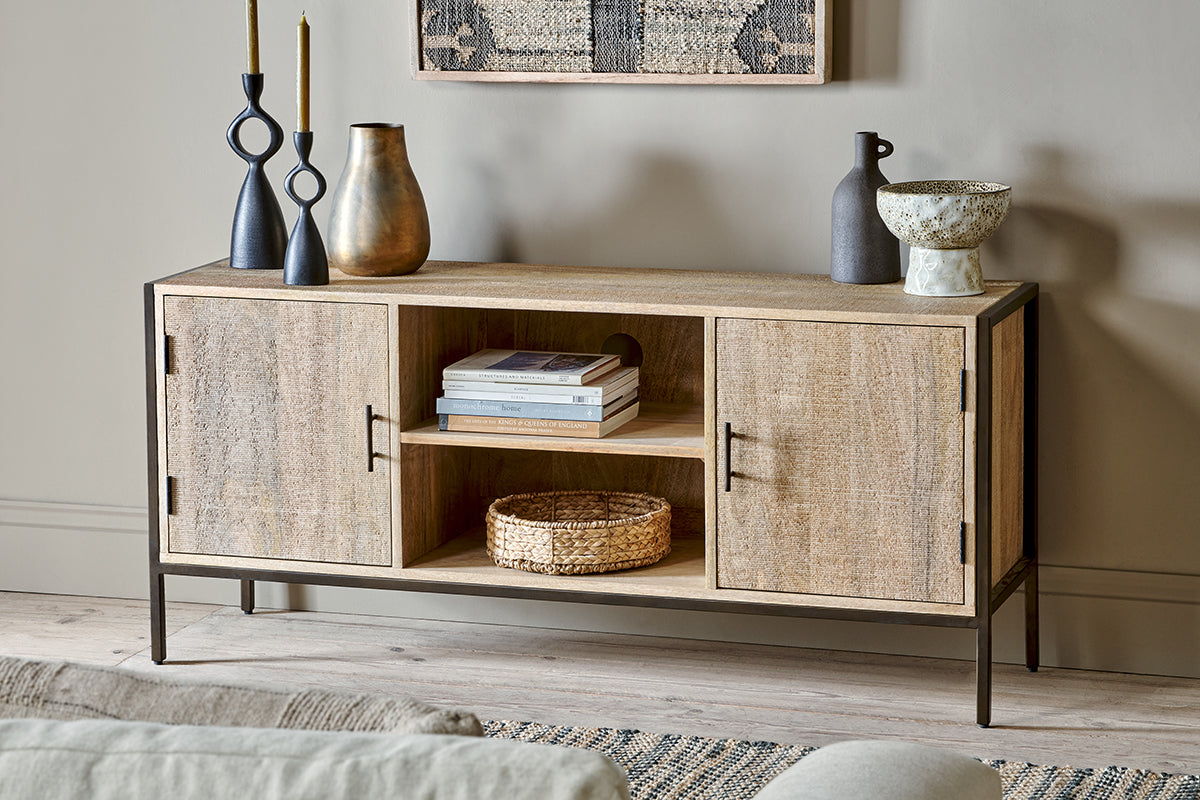 Nkuku Dasai Mango Wood Media Unit