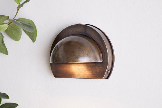 Nkuku Datu Outdoor Wall Lamp Antique Brass