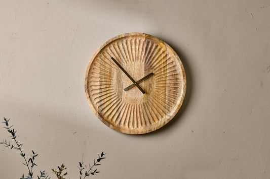 Nkuku Deevena Mango Wood Clock