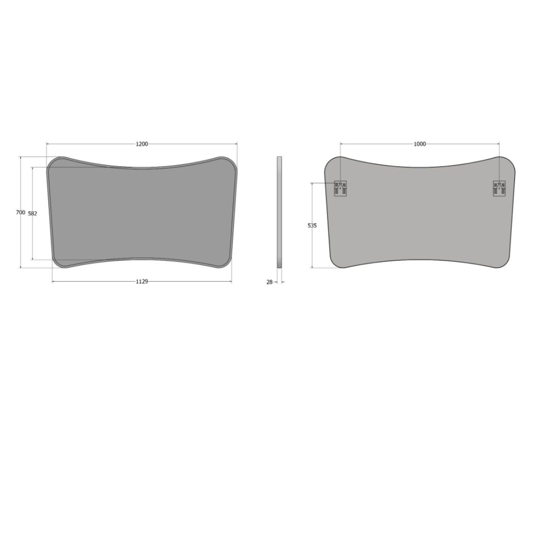 Origins Living Delphine Mirror 120 X 70cm Brushed Bronze