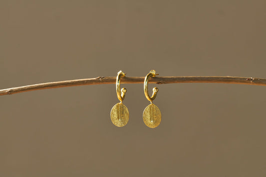 Nkuku Esta Hoop Earrings Gold One Size