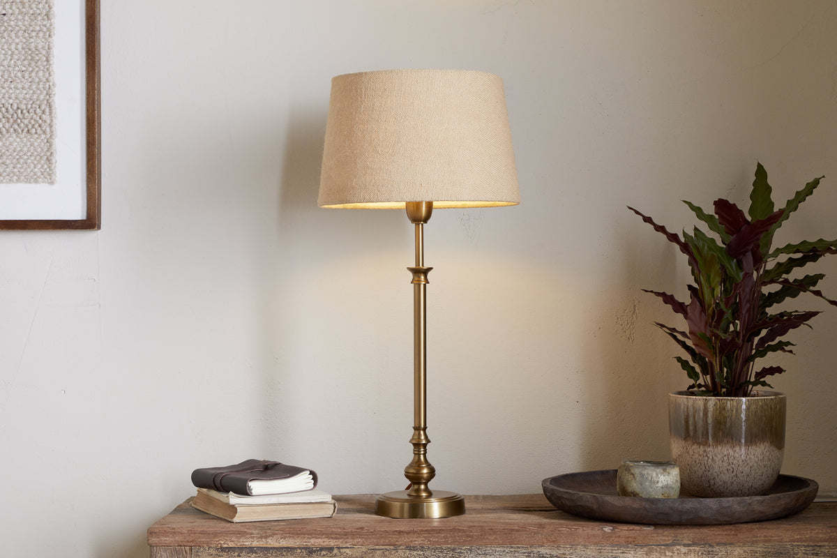 Nkuku Ehadi Antique Table Lamp Antique Brass
