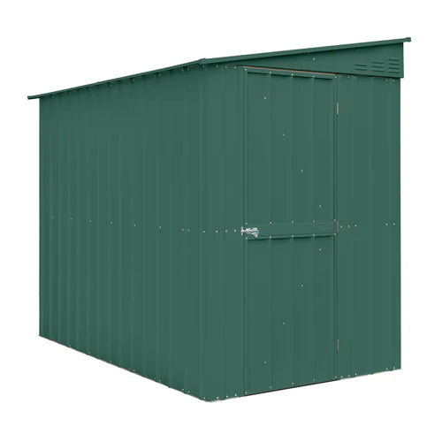 Globel Green Pent Lean-to Metal Shed