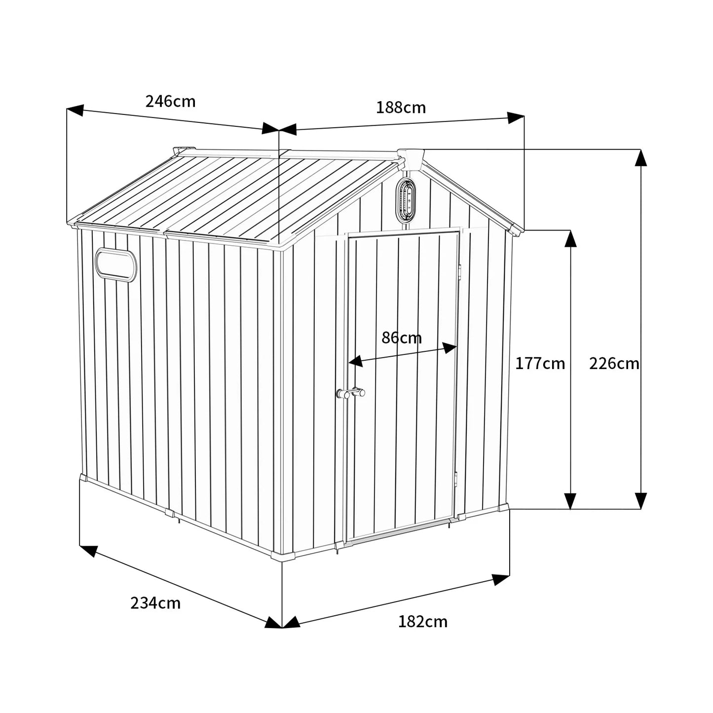 6 x 8 Composite Garden Shed
