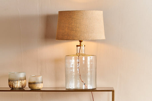 Nkuku Edina Recycled Glass Table Lamp Clear Large