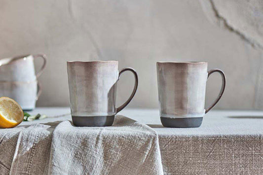 Nkuku Edo Large Mug Slate (Set Of 2)