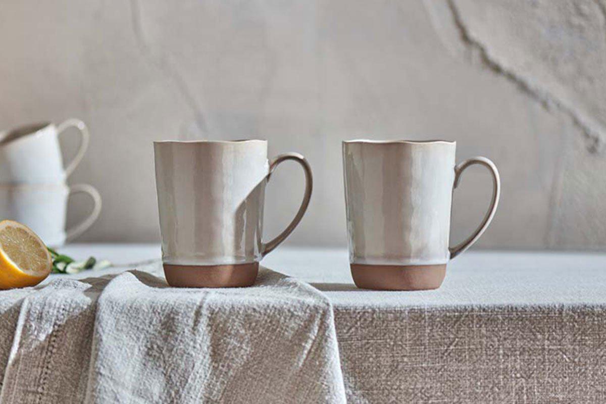 Nkuku Edo Large Mug Terracotta (Set Of 2)