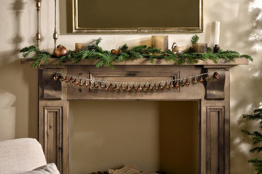 Nkuku Ekiti Bauble Garland Antique Gold & Rust